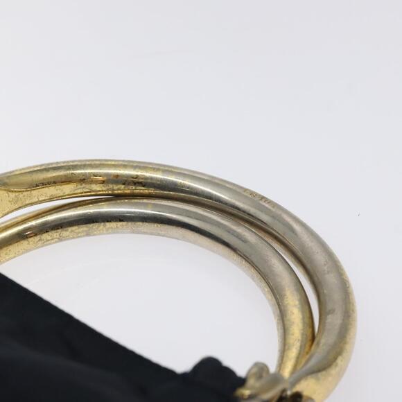 PRADA Hand Bag Nylon Black Gold - Picture 8 of 12